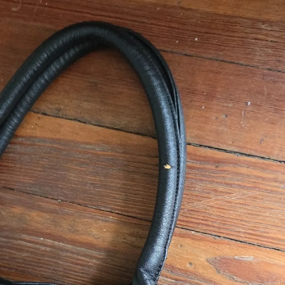 Vintage Black Vegan Shoulder Bag